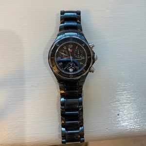 MICHELE Tahitian Black Ceramic Chronograph Watch